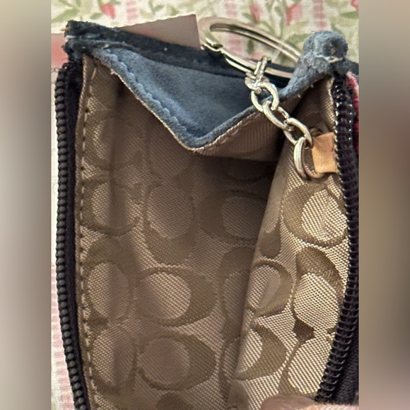 Authentic Coach Vintage Holiday Plaid Keychain Wallet - Red, Blue,& White! NWT! - Picture 9 of 9